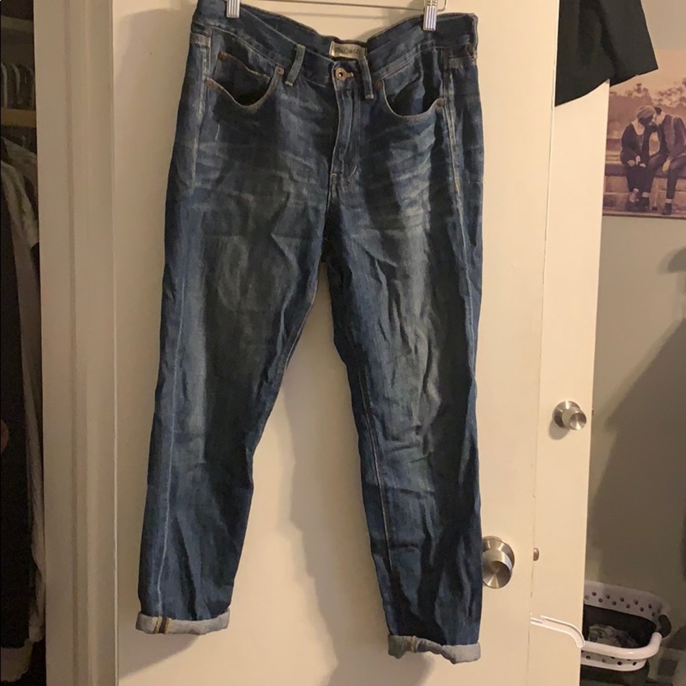 Madewell boyfriend jeans.